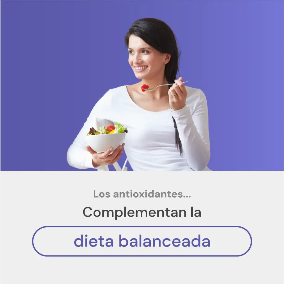 Suplemento antioxidante HBH que complementa una dieta balanceada