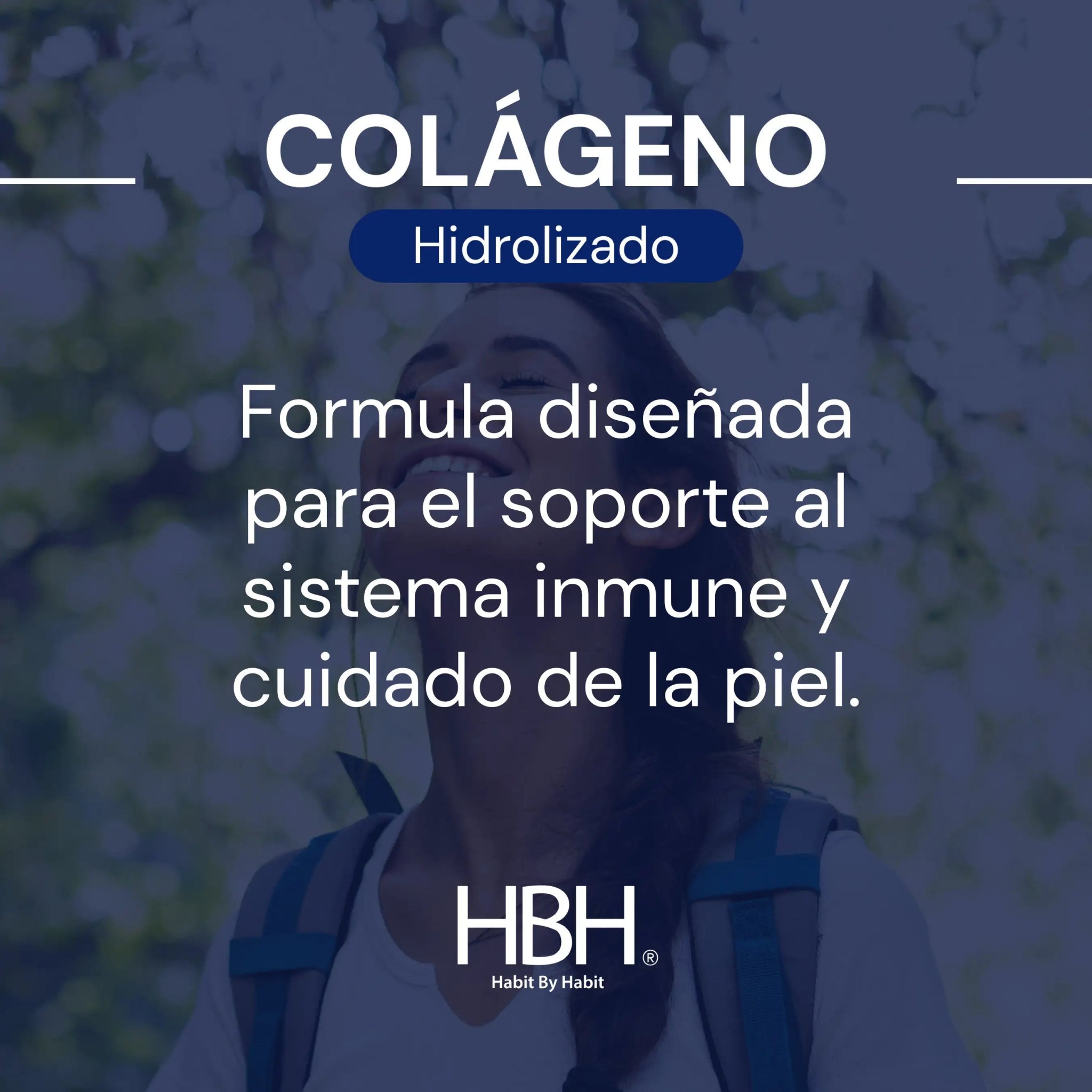 HBH Suplementos Colágeno Hidrolizado Marino con Vitamina C, L - Lisina, L - Glicina, Ácido Hialurónico e Inulina de Agave, Sabor Mandarina, 333 g | 30 porciones - HBH